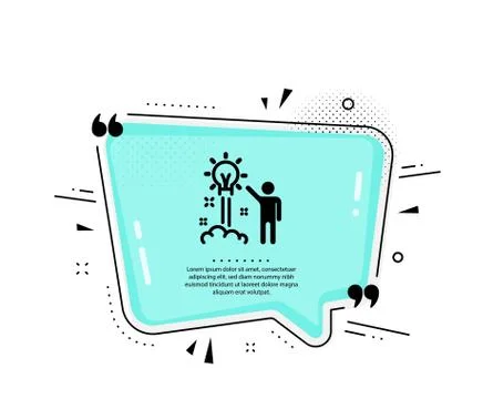 Creative idea icon. Human launch startup sign. Vector Stock Illustration