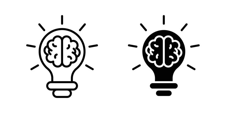 Creative idea icon illustration. Pixel perfect vector graphics Stock Illustration