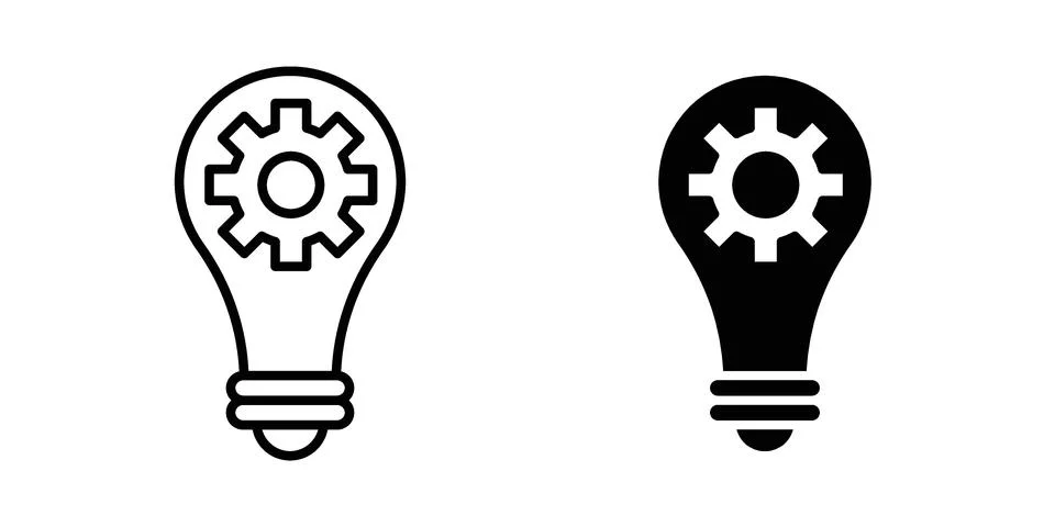 Creative idea icon or illustration vector symbols Stock Illustration