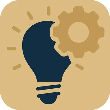 Creative idea innovation gear bulb icon Stock Illustration