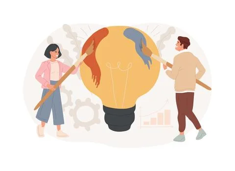 Creative idea isolated concept vector illustration. Ilustración de archivo