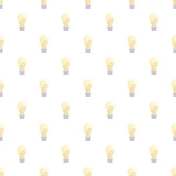 Creative idea light bulb gear seamless pattern 스톡 일러스트