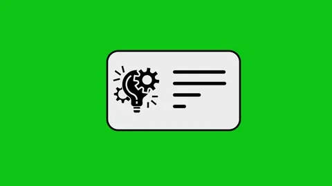 Creative idea light bulb with gears animation on white board over green scr.. Stock Footage 346496774