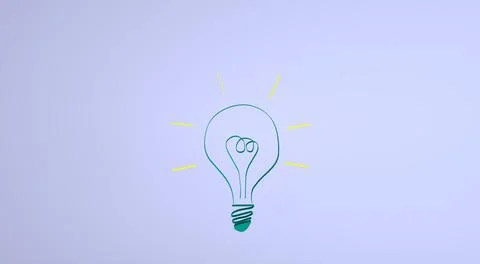Creative idea. Light bulb icon. New idea, innovation and solution concept. 3d Stock Illustration