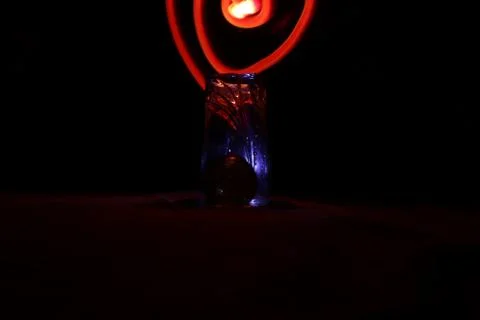 Creative idea of light painting Stock Photos