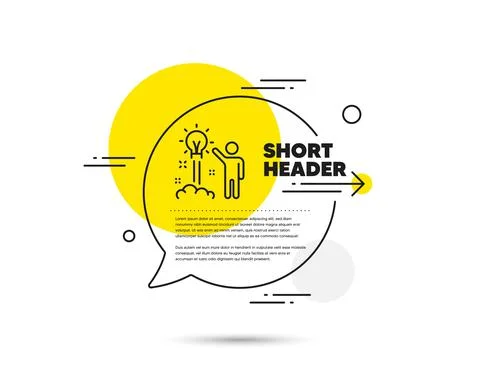 Creative idea line icon. Human launch startup sign. Vector Stock Illustration