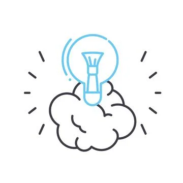 Creative idea line icon, outline symbol, vector illustration, concept sign Stock Illustration