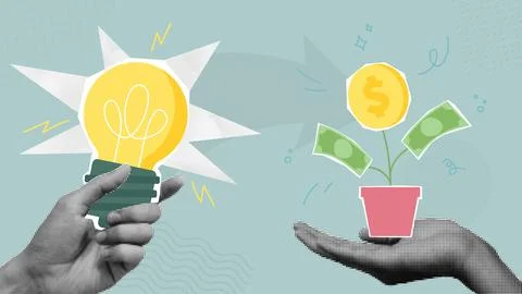 Creative idea to make money Stock Illustration