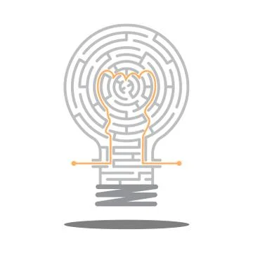 Creative idea in the maze Illustrazione stock