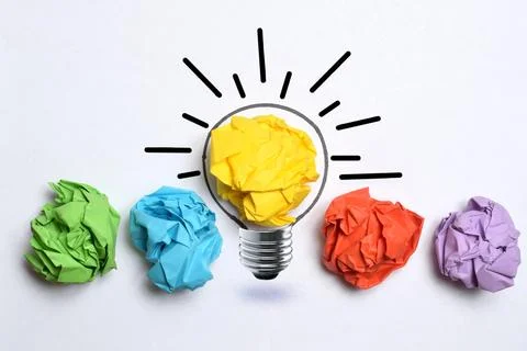 Creative idea. New idea, innovation and solution concepts Stock Photos