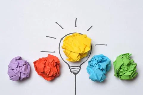 Creative idea. New idea, innovation and solution concepts Stock Photos