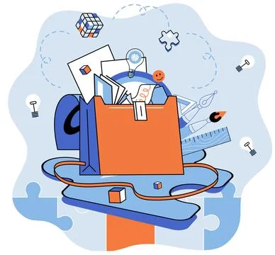 Creative idea. An open and receptive attitude towards creativity can foster Ilustración de archivo