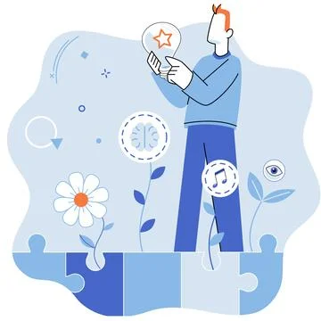 Creative idea. Originality and creativity in business can distinguish brand and イラスト素材