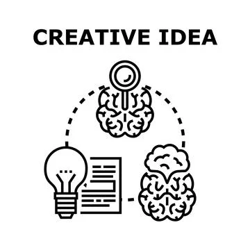 Creative idea process vector illustration concept 库存插图