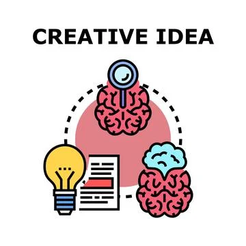 Creative idea process vector illustration concept Stock Illustration