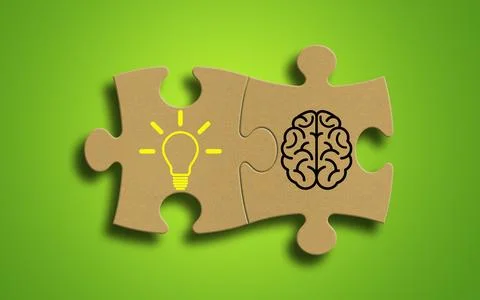 Creative idea puzzle Stock Illustration