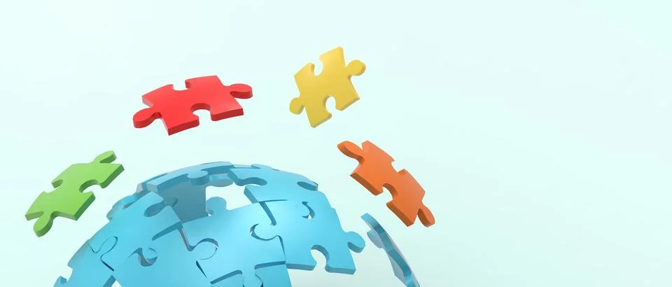 Creative idea puzzle Jigsaw Concept. Business ideas and teamwork for Success Stock Illustration