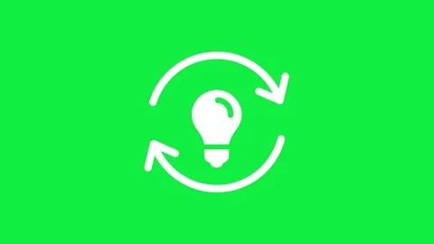 Creative idea refresh innovation cycle lightbulb animation Stock Footage 330538513