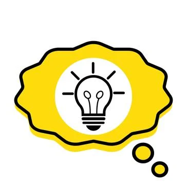 Creative Idea Speech Bubble Icon Stock Illustration