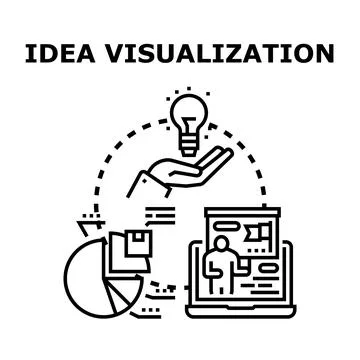 Creative idea visualization process developing business strategy Stock Illustration