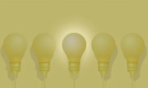 Creative ideas about the Light bulb. Different and distinctive lamps are line Stock Illustration