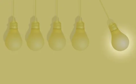 Creative ideas about the Light bulb. Different and distinctive lamps are line Stock Illustration