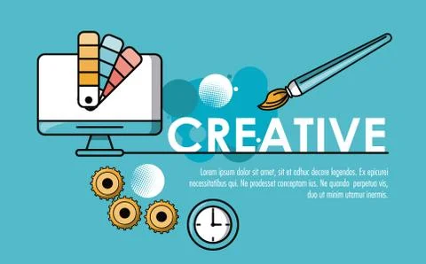 Creative ideas and colors Illustrazione stock