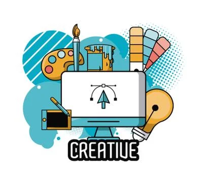 Creative ideas and colors Stock Illustration