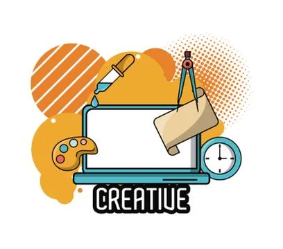 Creative ideas and colors Stock Illustration