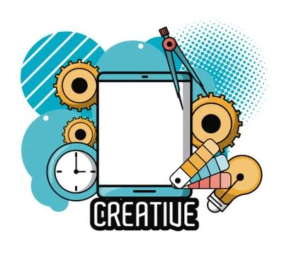 Creative ideas and colors Stock Illustration