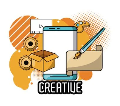 Creative ideas and colors Stock Illustration