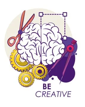 Creative ideas and colors 스톡 일러스트