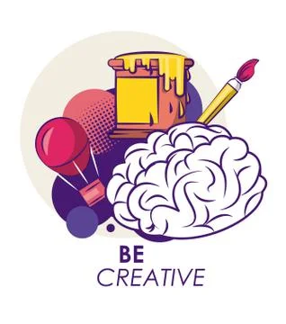 Creative ideas and colors Stock Illustration