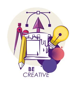 Creative ideas and colors Illustrazione stock