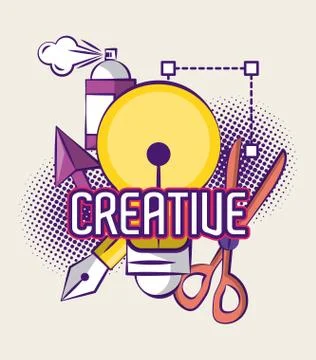 Creative ideas and colors Stock Illustration