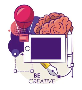 Creative ideas and colors Stock Illustration