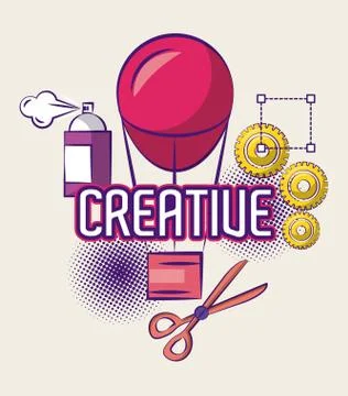 Creative ideas and colors 스톡 일러스트