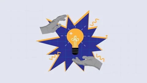 Creative Ideas and Light Bulb Pop Style Motion Graphic 動画素材 341894132