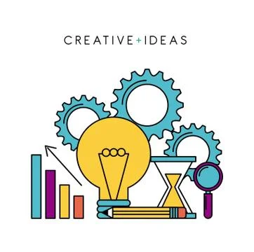 Creative ideas business knowledge work solution science 스톡 일러스트