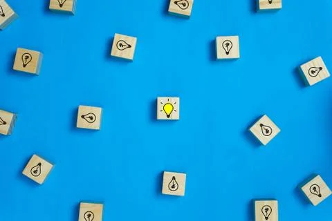 Creative ideas concept. Conceptual different thinking or leadership. One shin Stock Photos