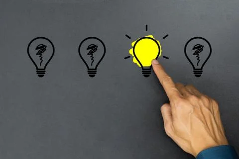 Creative ideas concept. Conceptual different thinking or leadership. A busine Stock Photos