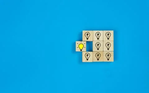 Creative ideas concept. Conceptual different thinking or leadership. One shin Stock Photos