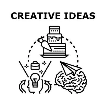 Creative ideas forming and developing original process concept 스톡 일러스트