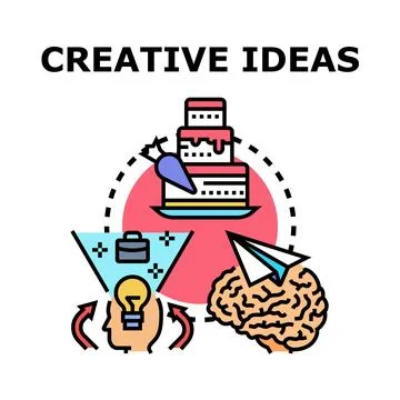 Creative ideas forming and developing original process concept 스톡 일러스트