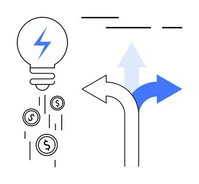 Creative Ideas Generating Profit and Strategic Business Direction Stock Illustration