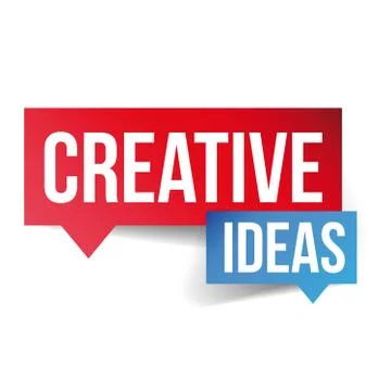 Creative Ideas lettering speech bubble Illustrazione stock