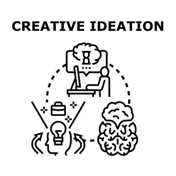 Creative ideation process generating new business concepts イラスト素材