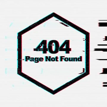Creative illustration of error 404 with glitch effect on screen. Stock Illustration