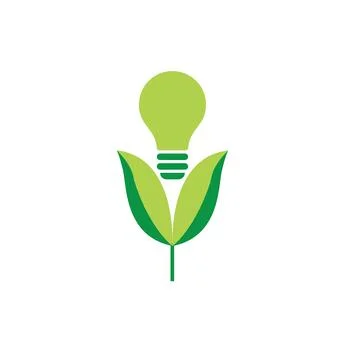 Creative illustration of a light bulb with a green sprout 스톡 일러스트