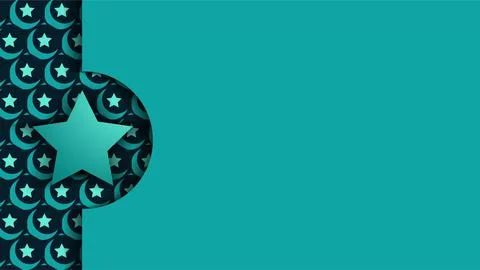 Creative Illustration of Moon and Star Pattern on Blue Background. Stockillustratie